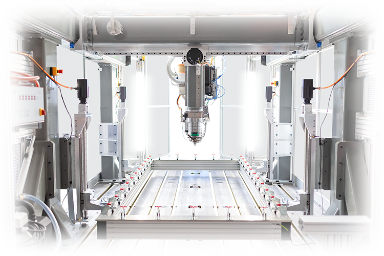 3D-Großportal | Anlage für inkrementelle Blechumformung mit 3D-Druck der LSA | Automation